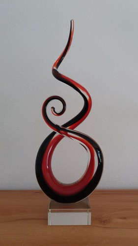 Glasfigur glas skulptur rot - glas-skulptur,