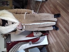 Mantel / Wildleder / Fell