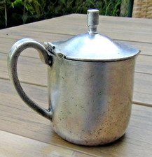 ALTES SCHWERES 246 GRAMM VERSILBERTES MILCHKÄNNCHEN 90 VERSILBERT VON AHL