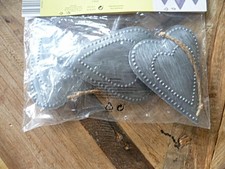 Metallanhänger Anhänger Deko Herzen 3 Stück grau NEU