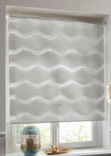 Duo Rollo Klemm Doppelrollo "Wellen" weiß,anthrazit,koralle,grau,creme,blau,mint