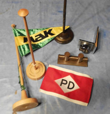 Alte Reedereiflaggen Poller Uhr Abzeichen