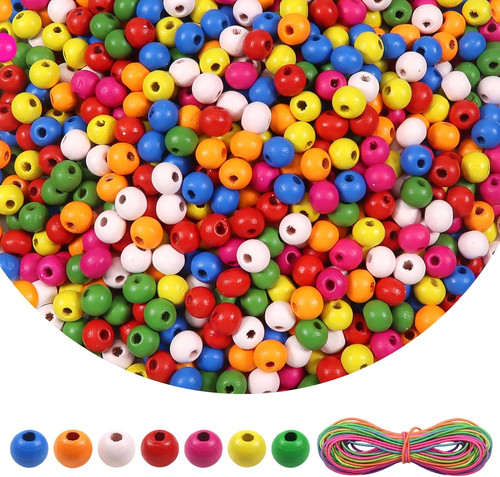1000 stück bunte holzperlen - 1000,