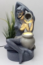 Gartenbrunnen mit LED Beleuchtung BK861 60cm Springbrunnen Granit-Optik Zimmer