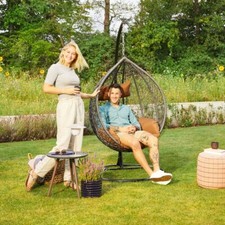 Hängesessel Hängeschaukel Garten Hängekorb Gestell Hängestuhl Rattan OUTLETWARE 