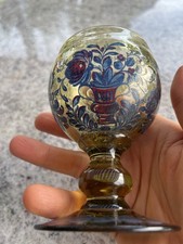 Vintage Alfred Taube Glas – handbemalt, Bubble-Glas, ca. 10 cm,