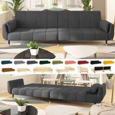 Schlafsofa 2 Sitzer Schlafcouch mit Schlaffunktion Modern Design mit 2 Kissen