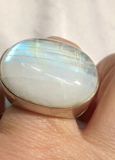 925 Silber Ring großer quer -