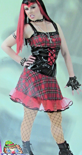 Punkerin damenkostüm - punkerin,