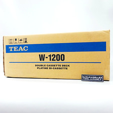 TEAC Doppel Kassettendeck W-1200 Silber 100V Hochwertiger Sound Japan NEU