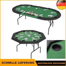 Pokertisch Poker Tisch Auflage Pokertable klappbar faltbar Achteckig/Oval SALE