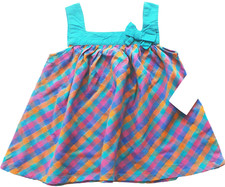 Träger Shirt Gr.92 H&M NEU 100% Baumwolle tunika Schleife bunt kinder sommer