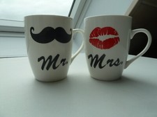 Partner Kaffee Becher * Mr. & Mrs. * 2er Set * Porzellan Tasse - Weihnachten