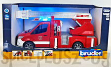 BRUDER 02673 MB Sprinter Feuerwehr mit Drehleiter Pumpe Light and Sound Modul