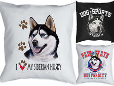 Sibirischer Huskie Kissen  - lustiges Hunde Motiv Kissen Husky Schlittenhund 