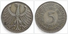 BRD 5 Deutsche Mark 1951 D