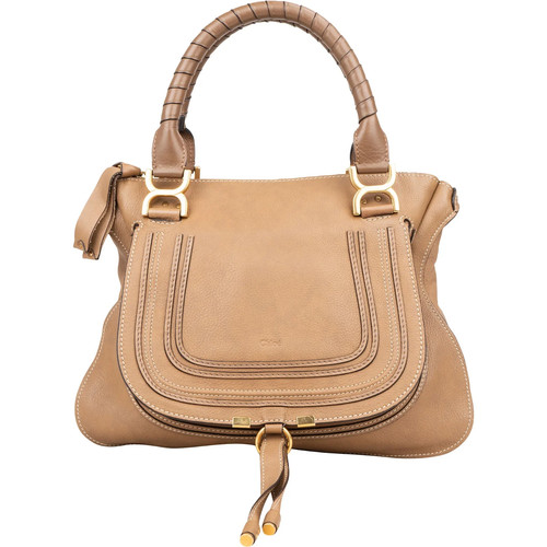 Chloé brown leather marcie - leather,