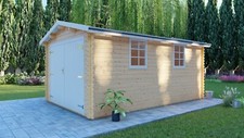Holzgarage 28mm Garage Holz mit Holztor - 3.3x5.1M  Emmen EB 28030