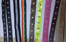 1 Meter Ösenband Baumwolle Kunstleder Tierfell Plastik  20-30 mm breit