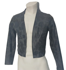 wearhouse offene Bolero Jacke Jäckchen Gr, L Schwarz elegant Samtoptik