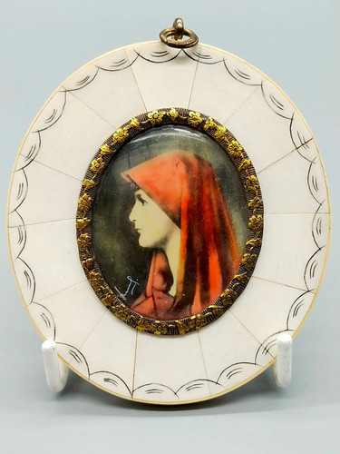 Antike miniatur portrait - antike,