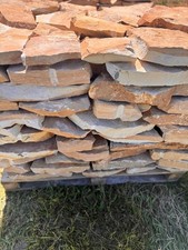 5 Paletten Mauersteine Trockenmauerstein Bruchstein Sandstein gelb Beige Garten