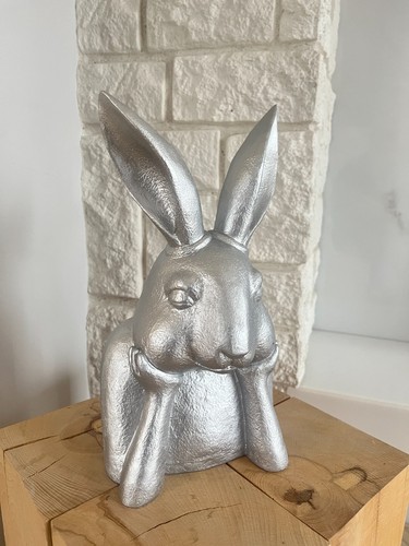 Hasenkopf osterhase silber - hasenkopf,, osterhase-silber