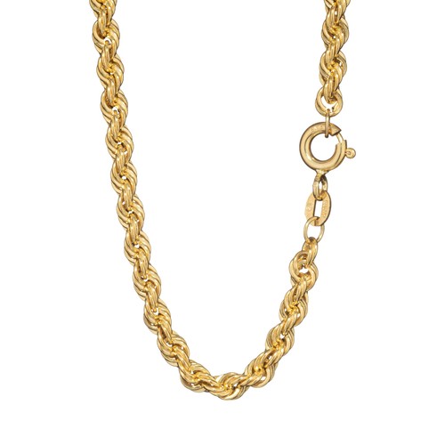 45cm zopfkette 585 - gelb, gold