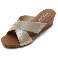 Frauen Sandaletten Keilsandalen Hausschuhe Damen AntiRutsch Sandalen Pantoletten