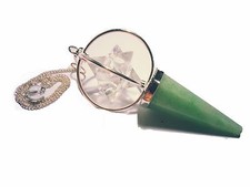 Konisches Pendel mit Merkaba pendule pendolo pendulo gemma gemme 