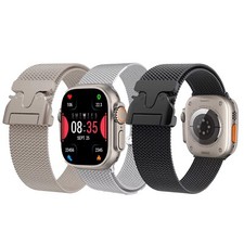 Edelstahl Armband für Apple Watch Ultra Series 1-3 Milanaise  44-49 mm Armband