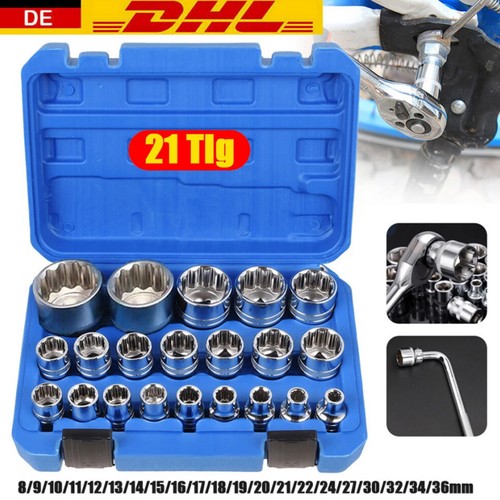 21tlg steckschlüssel - 1/2",