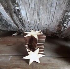 Holz Stern 6 Zacken 25 Stück