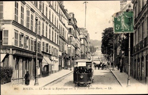 Rouen seine maritime rue - ak,