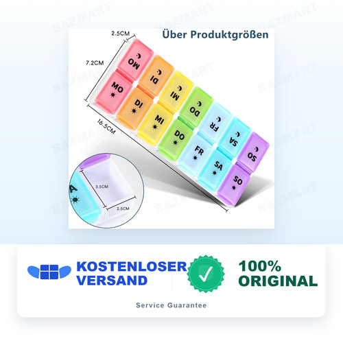 Tablettenbox tage fächer - tage,
