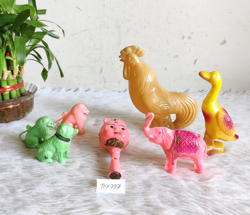Vintage bunte plastik tier - vintage,