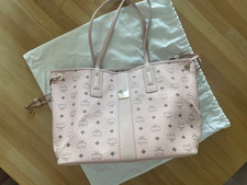 Original MCM Shopper LIZ Medium Visetos-Canvas Powder Pink Wendeshopper limited