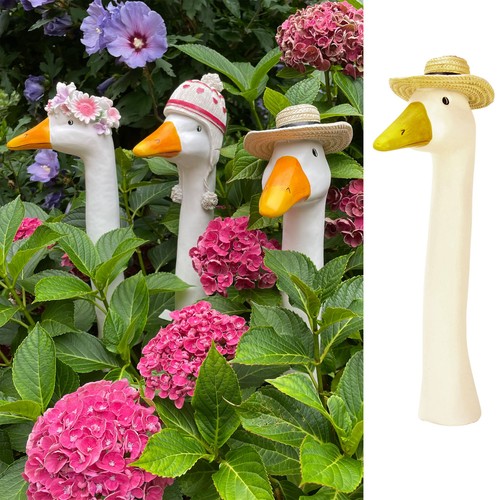 Gänsehals gans mit strohhut - gänsehals,