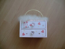 zauberhaftes Schmuck-Kästchen  kleine Aufbewahrungs-Kommode rosa 18 x 11 x 8 cm