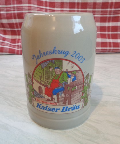Bierkrug steingut l - bierkrug,