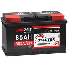 Autobatterie 85Ah 12V LANGZEIT Starterbatterie ersetzt 75Ah 77Ah 80Ah 83Ah 90Ah