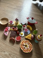 Zubehör Kinderküche Haba Obst Gemüse Teller Holzspielzeug