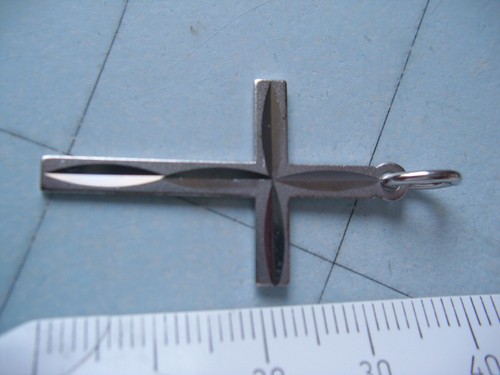 Kreuzanhänger silber matt mit - kreuzanhänger,