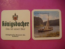 Bier Verbindung Untersetzer ~ Konigsbacher Koblenz,Deutschland Brewery ~ St Goar
