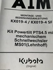 Kubota Minibagger 2. Zusatz