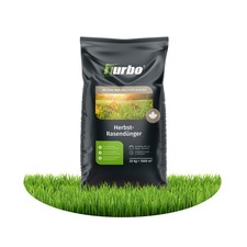 Turbogrün Herbstdünger f. winterfesten Rasen, gegen Moos Rasendünger 20 kg