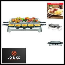 Pierrade Raclette, 1350 Watt, Grill-Platte aus Stein + 10 antihaftbeschichtet...