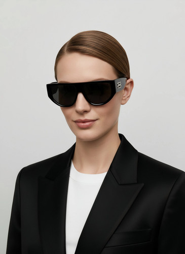 Schwarze oversize sonnenbrille - oversize,