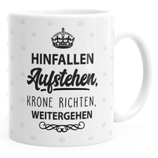 Kaffee-Tasse Hinfallen Aufstehen Krone richten weitergehen Kaffeetasse Teetasse