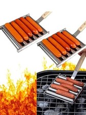 Hot Dog Wurstroller Gestell Grillkocher Outdoor Stahl Metall BBQ Grill Wärmer